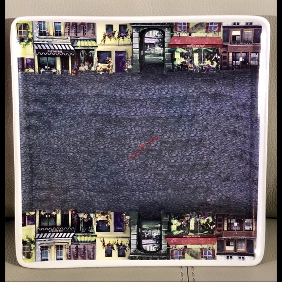 Other - Vintage French Street Candle Scape Decor Plate